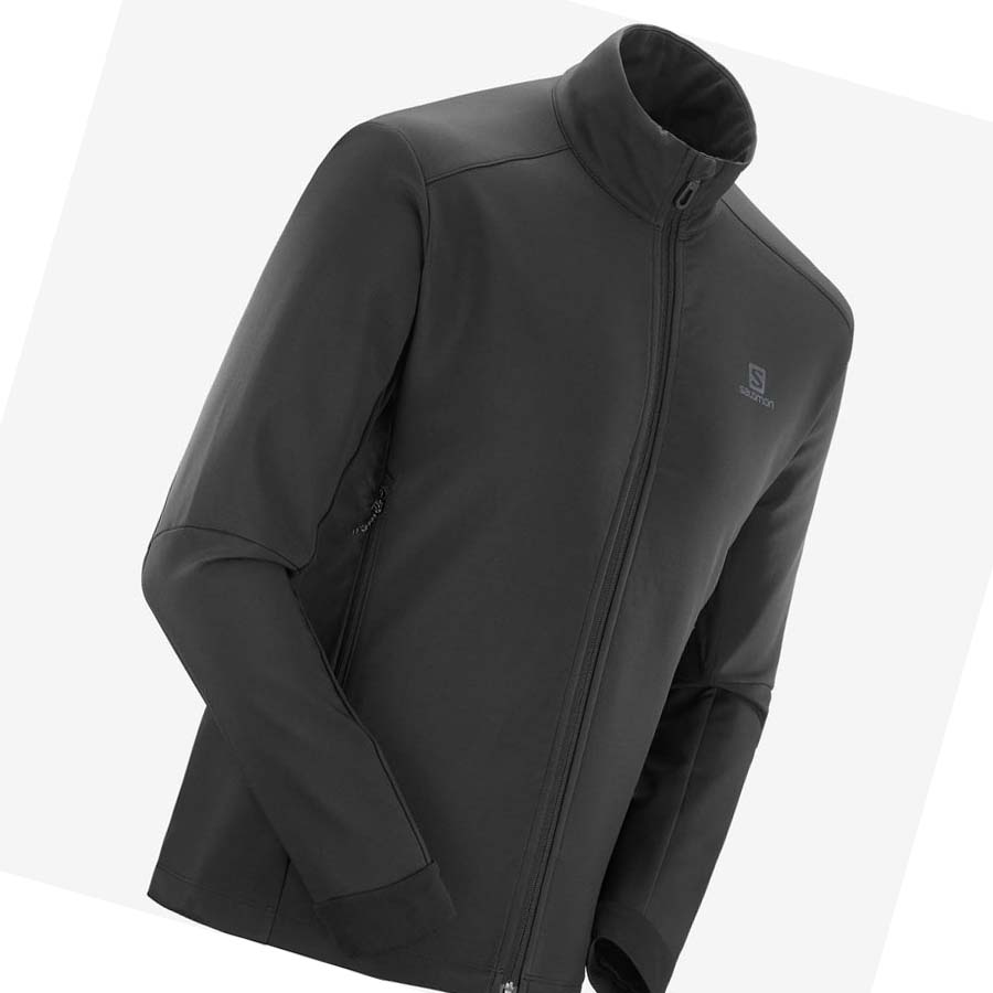 Salomon AGILE SOFTSHELL Kabát Férfi Fekete | HU 2366NWY